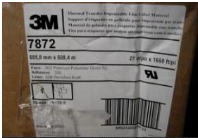 3M7872不干膠標簽